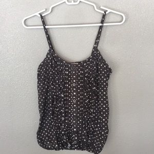 Cute brown polkadot tank top